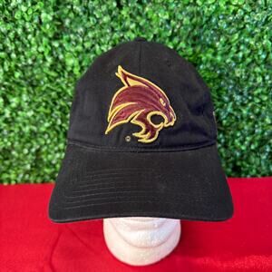 Texas State Bobcats Hat Adjustable Strapback Cap Black Mens Fan Gear